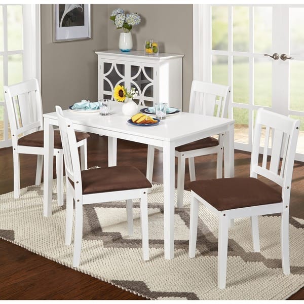 Porch Den Aaron White 5 Piece Dining Set Free Porch Den Aaron White 5 Piece Dining Set Free