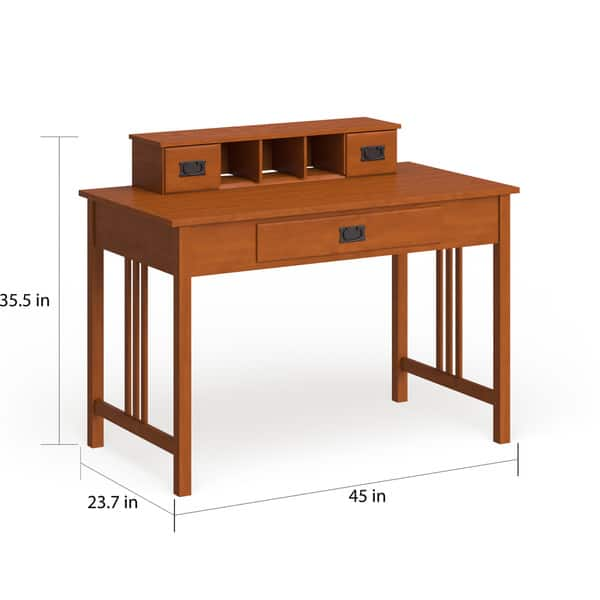 Shop Copper Grove Eucalyptus Mission Oak Work Desk Overstock