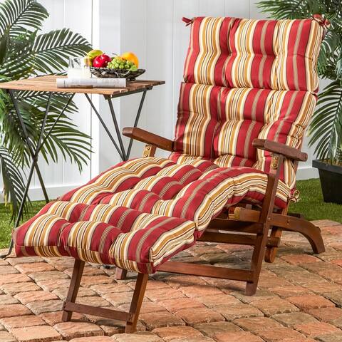 Clearwater 72-inch Outdoor Stripe Chaise Lounger Cushion by Havenside Home - 22 w x 72 l