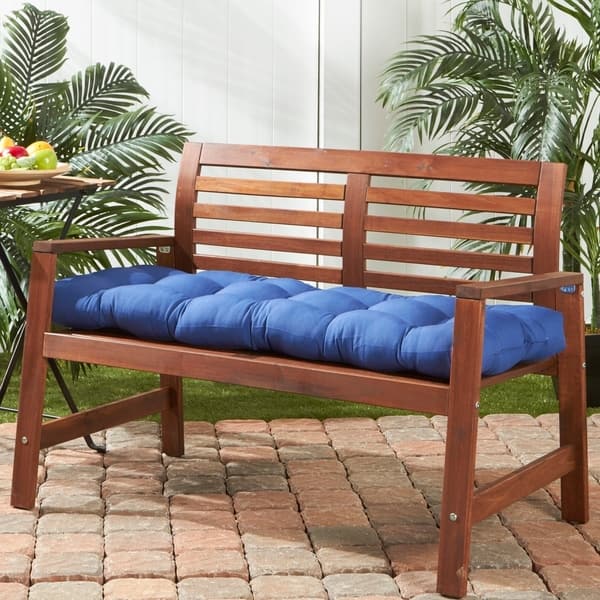 Driftwood 51 Inch Outdoor Marine Blue Bench Cushion By Havenside Home 18w X 51l On Sale Overstock 22751552