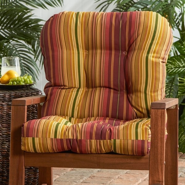 Dewey Outdoor Stripe Seat/ Back Combo Cushion by Havenside Home - 21w x 38l