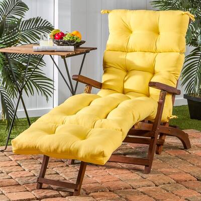 Yellow 72-inch Outdoor Chaise Lounger Cushion by Havenside Home - 22 w x 72 l