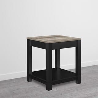 Porch & Den Greenough Commerce Black Wood End Table