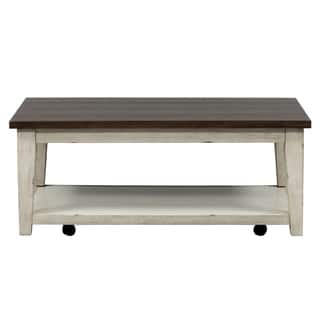 Distressed Coffee Console Sofa End Tables Online At The Gray Barn O Quinn Weathered Bark And White Castered Tail Table