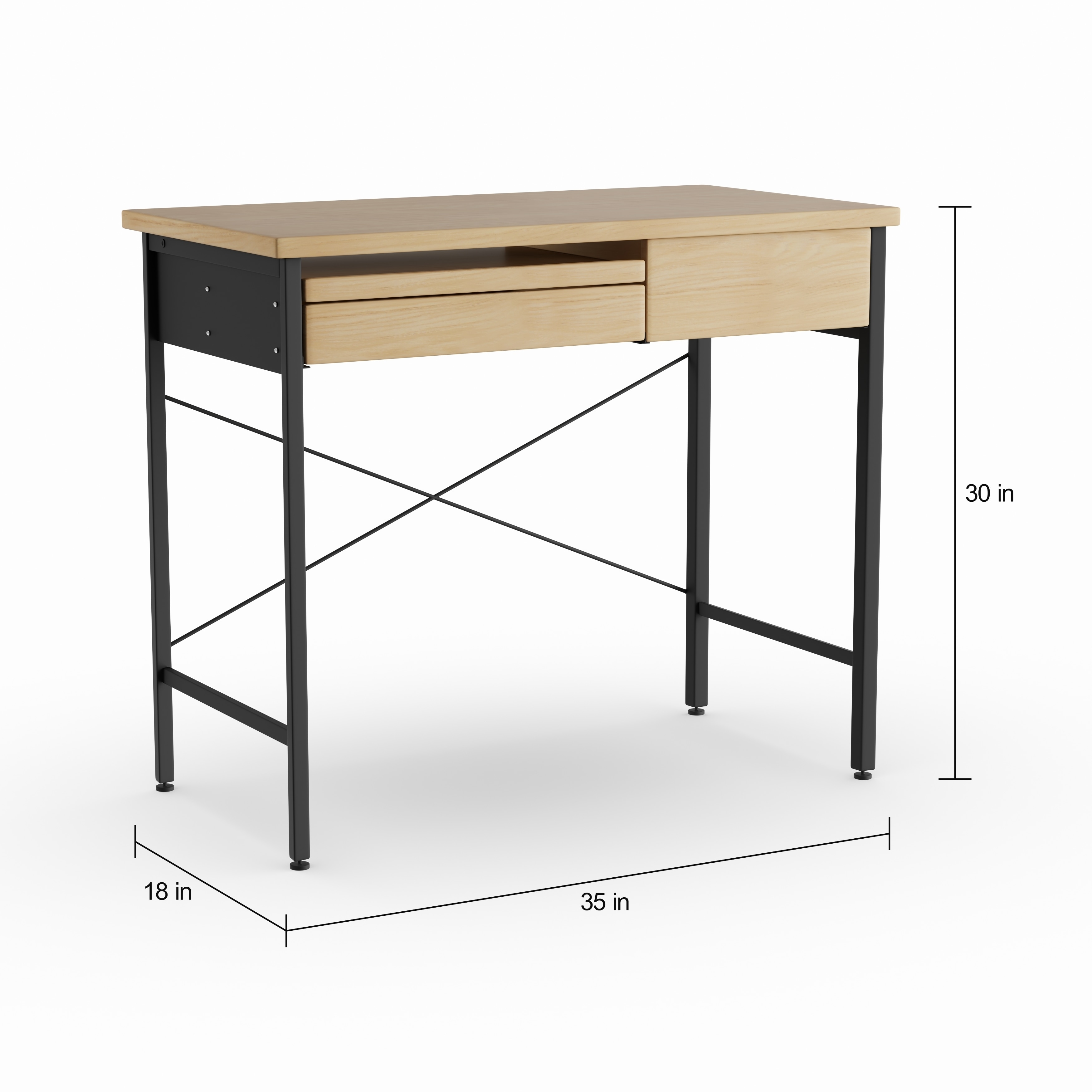 Shop Carbon Loft Zadie Ashwood Oak Mdf Metal Compact Desk Free