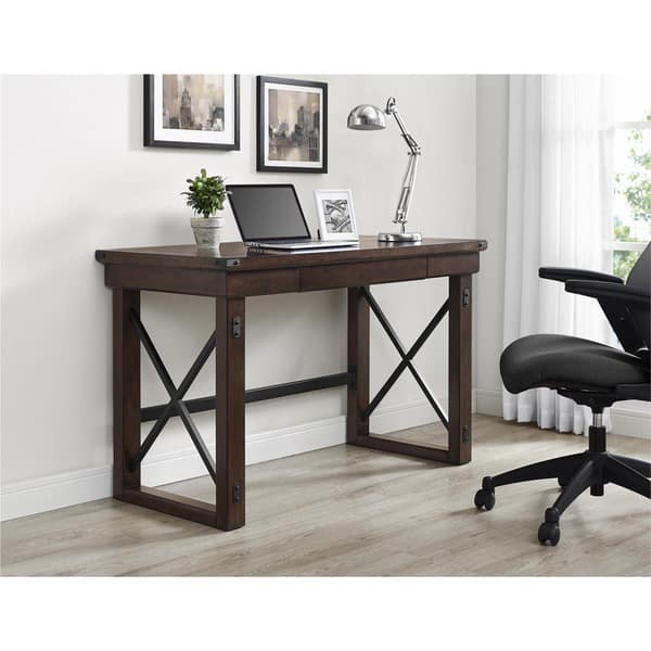Carbon Loft Konkle Mahogany Veneer Desk On Sale Overstock 22751784