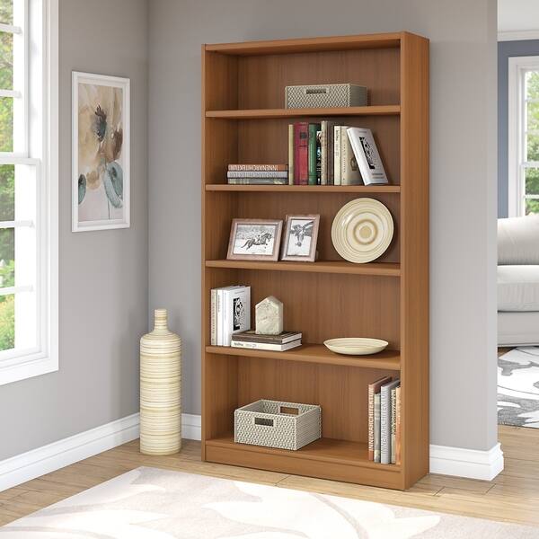slide 1 of 6, Bush Furniture Universal 5 Shelf Bookcase in Royal