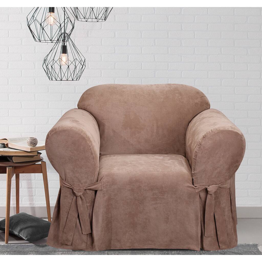 Sure Fit Smooth Suede Washable Chair Slipcover