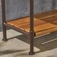 preview thumbnail 4 of 8, Hansen Outdoor Industrial Acacia Wood Bench with Shelf and Coat Hooks by Christopher Knight Home