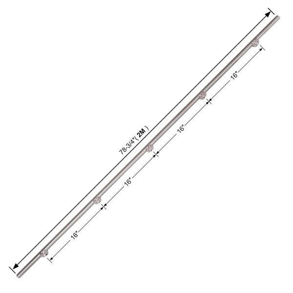 Shop Jubest Sliding Barn Door Hardware Set Stainless Steel 6 6 Ft