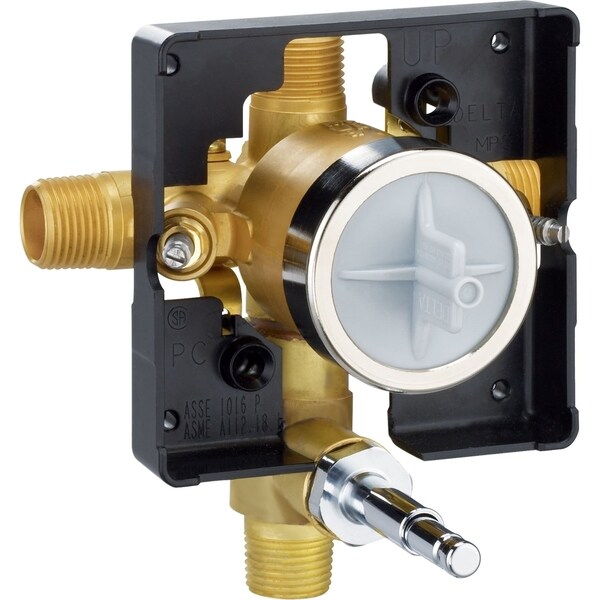 delta push button diverter trim brushed nickel