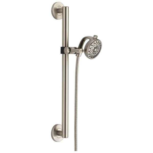 Hand Held Shower Holder for 1-1/4 Grab Bar with Brushed Nickel Finish,  Grab Bar Accessories