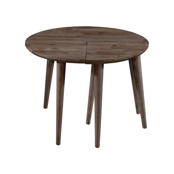 Handy Living Fundamentals Teak Finish Round Pizza Cocktail Table
