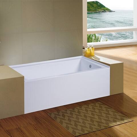 Eviva Nova Alcove 60 in. Acrylic Bathtub with Right Hand Drain
