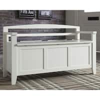 Charvanna Vinatage Casual White Storage Bench