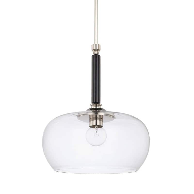 1-light Black Tie Pendant
