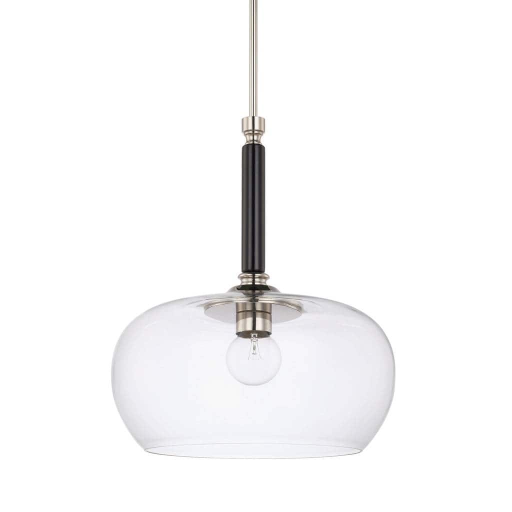 1-light Black Tie Pendant