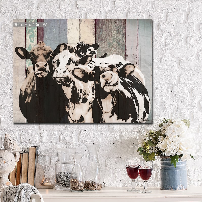 Olivia Rose Farmhouse 'Cattle' Canvas Animal Wall Art - 40" W x 30" H