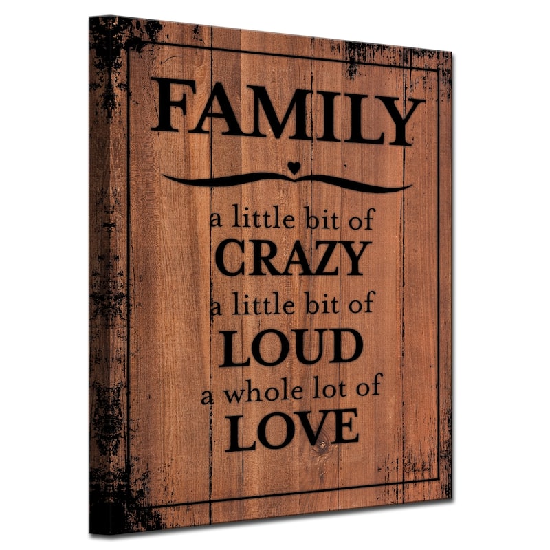 Olivia Rose Farmhouse 'Family' Wrapped Canvas Textual Wall Art