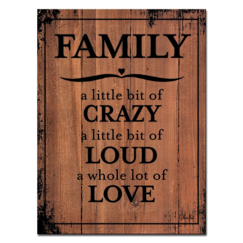 Olivia Rose Farmhouse 'Family' Wrapped Canvas Textual Wall Art