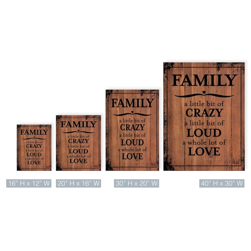Olivia Rose Farmhouse 'Family' Wrapped Canvas Textual Wall Art