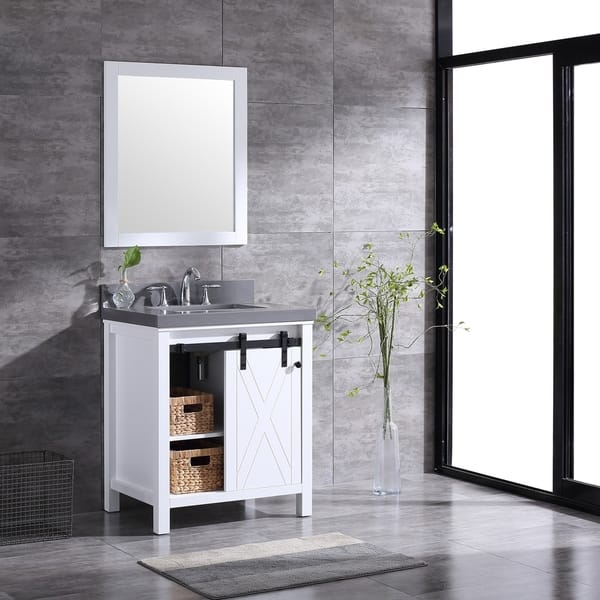 Shop Eviva Dallas 36 In White Bathroom Vanity With Absolute Black