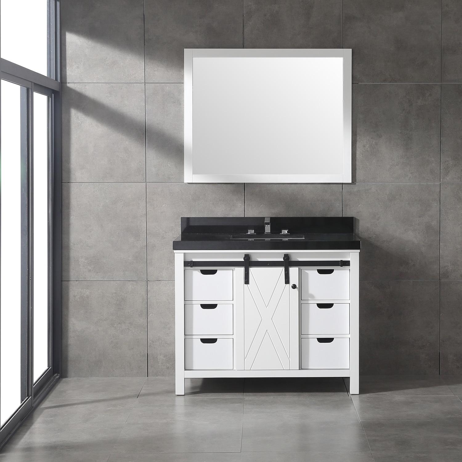 Eviva Dallas 42 In White Bathroom Vanity N A