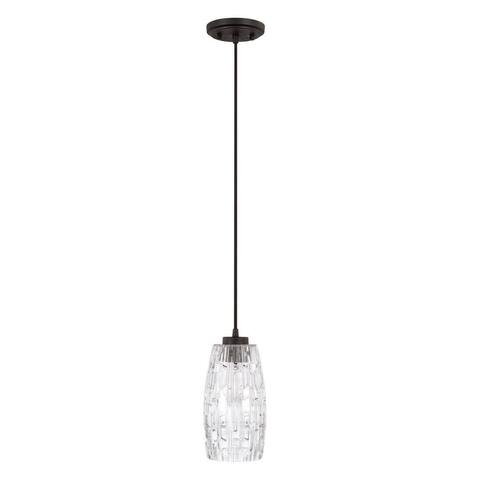 1-light Black Iron Pendant