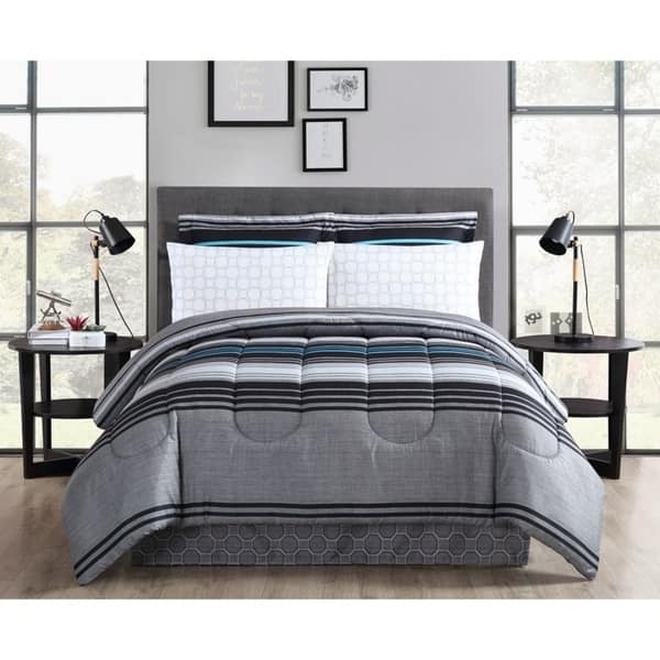 Shop Reston Printed Bed In A Bag Comforter Set Overstock 22797547