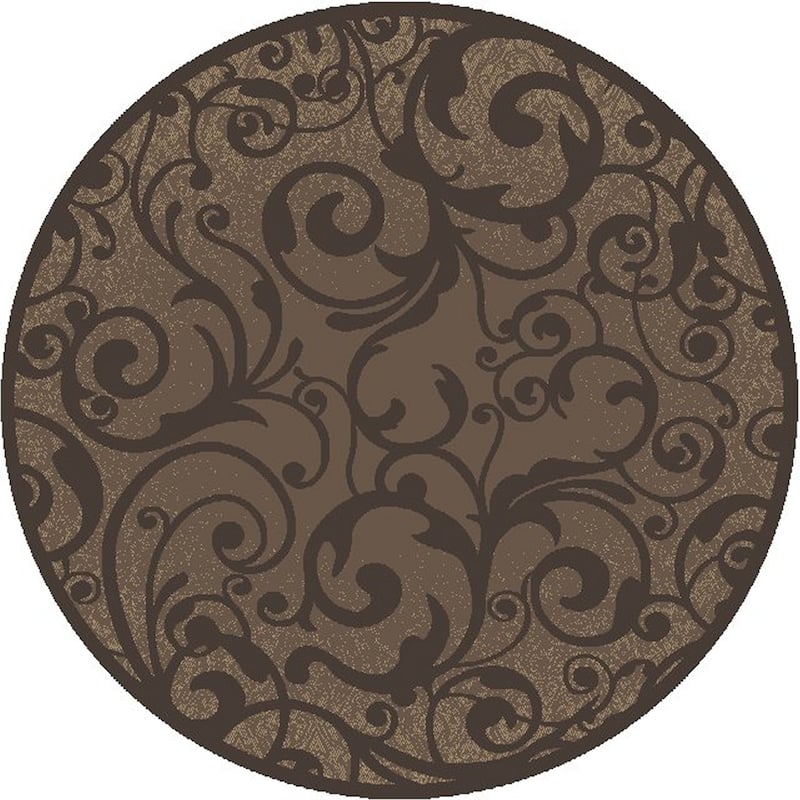 Admire Home Living Plaza Contemporary Scroll Pattern Area Rug