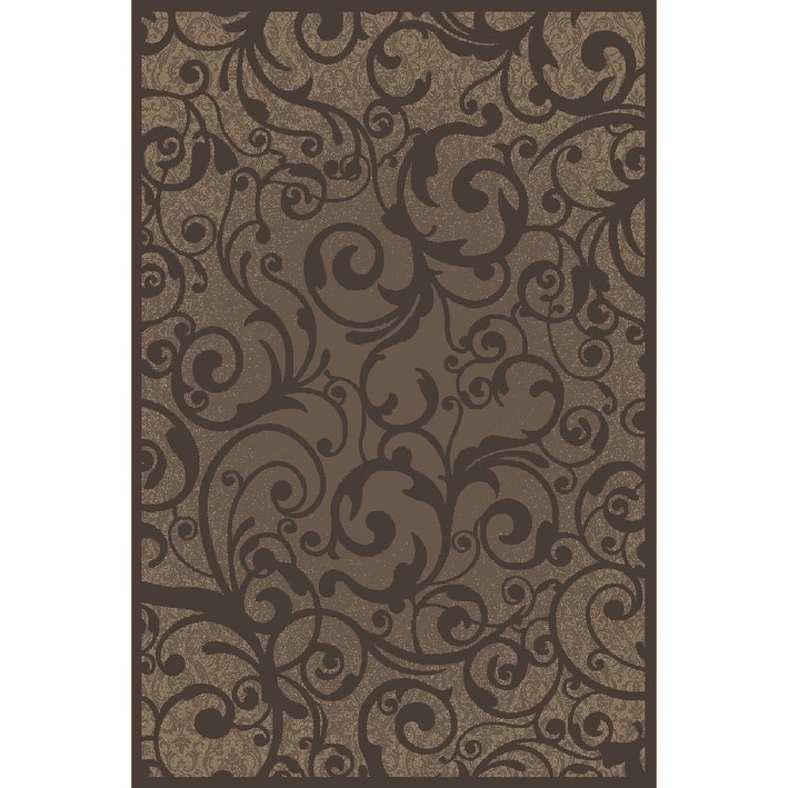 Admire Home Living Plaza Contemporary Scroll Pattern Area Rug