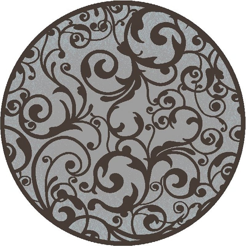 Admire Home Living Plaza Contemporary Scroll Pattern Area Rug