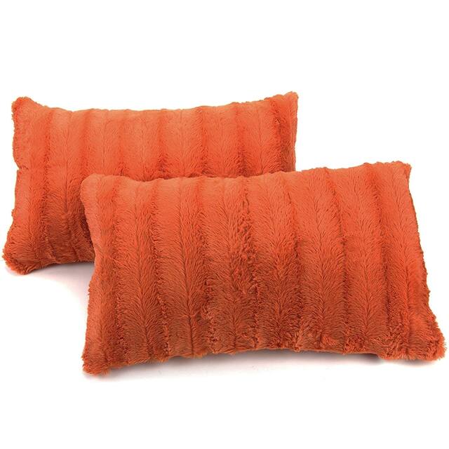 Cheer Collection Decorative Throw Pillows (Set of 2) - Rust