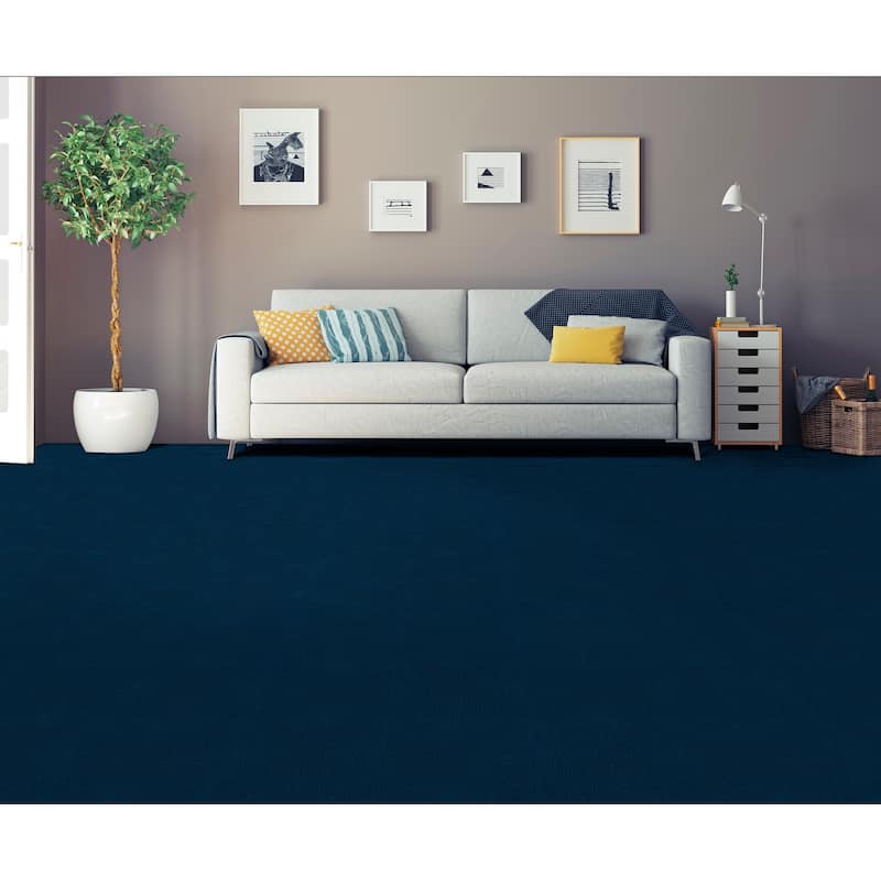 Nexus 12x12 Self Adhesive Carpet Floor Tile - 12 Tiles/12 sq. Ft. - Navy