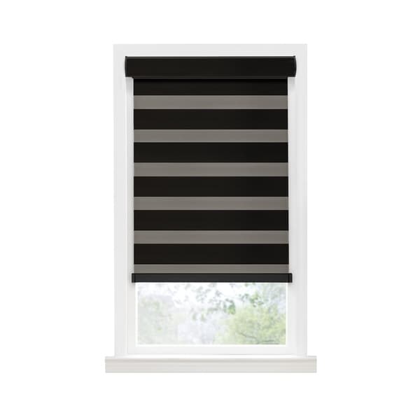 Celestial Cordless Double Layer Linen Privacy Roller Shade 43 in W x 72 in L 