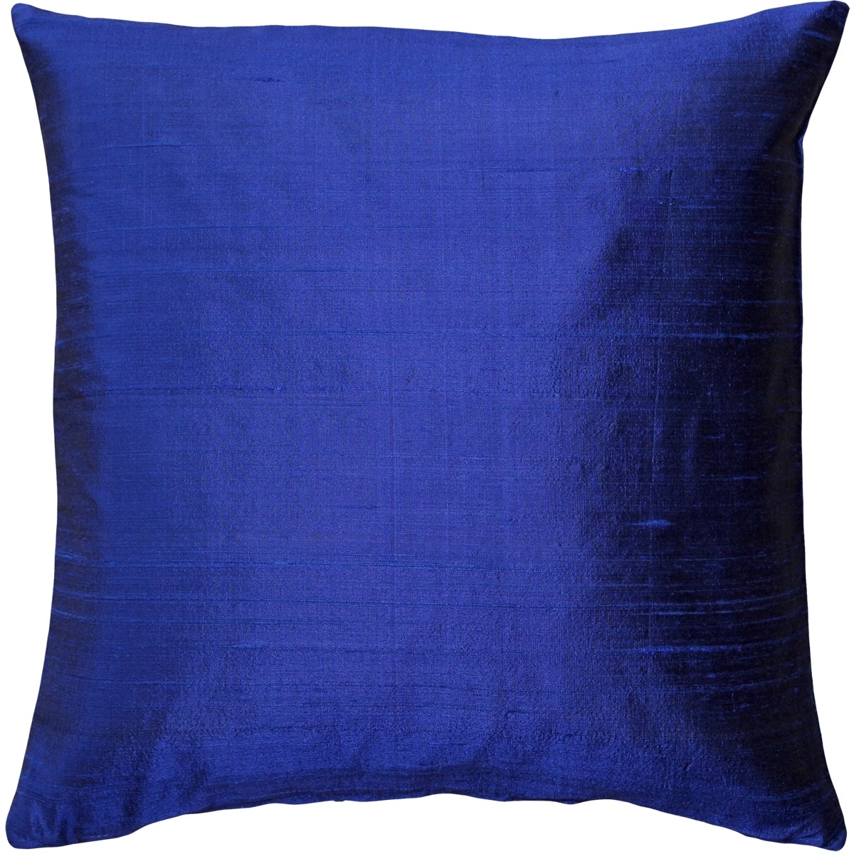 Sankara Peacock Blue Silk Throw Pillow 18x18