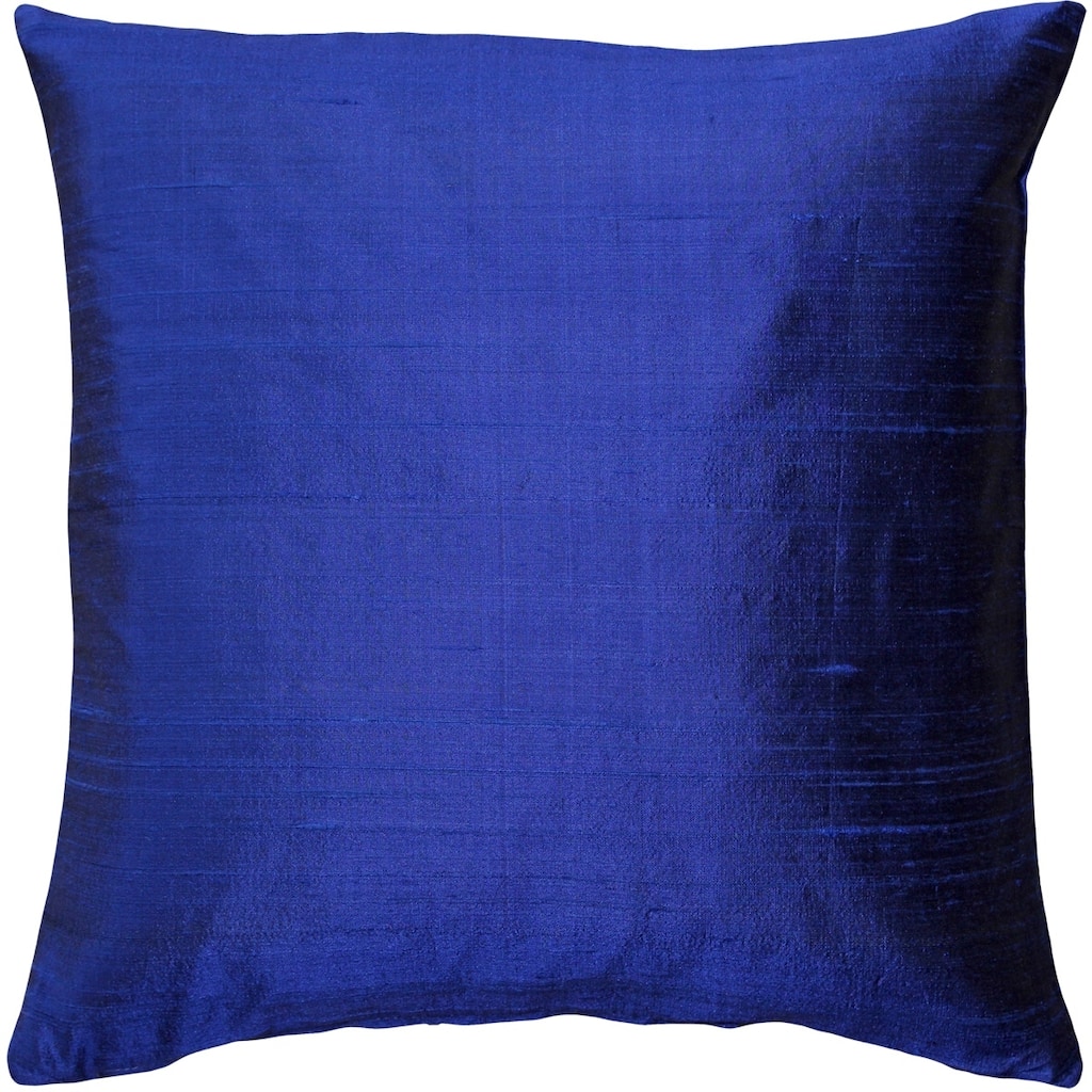 Sankara Silk 18x18 Throw Pillow with Polyfill Insert, Ink Blue