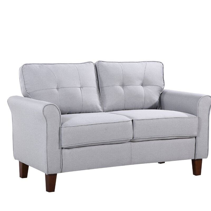 McNaboe Tufted Loveseat - Light grey