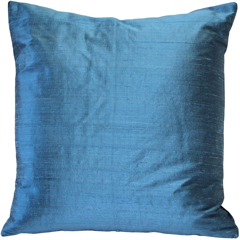 Sankara Silk 18x18 Throw Pillow with Polyfill Insert, Marine Blue Bed Bath & Beyond 22798118