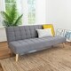 Abbyson Carson Mid Century Fabric Tufted Convertible Futon Sleeper Sofa - Thumbnail 0