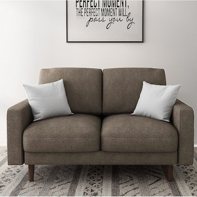 Danger 2 Seat Brown Upholstered Loveseat