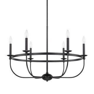 Rylann 6-light Matte Black Chandelier