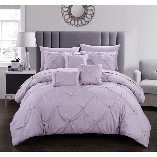 Chic Home Valentina 10 Piece Pinch Pleated Comforter Set. Opens flyout.