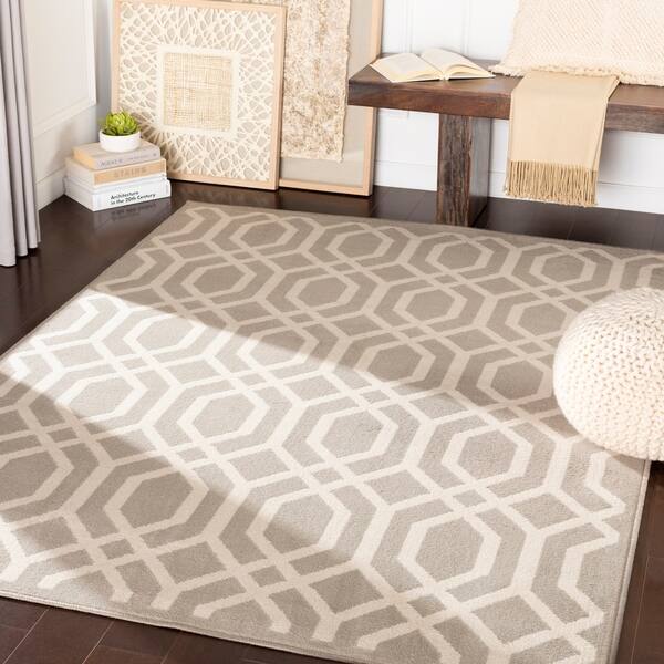 2x3 Transitional Brown Small Area Rug, Throw Mat for Indoor Entry