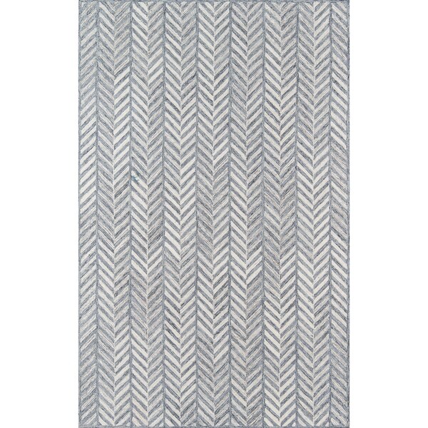 Shop Momeni Cortland Hand Tufted Wool Grey Area Rug 8 X