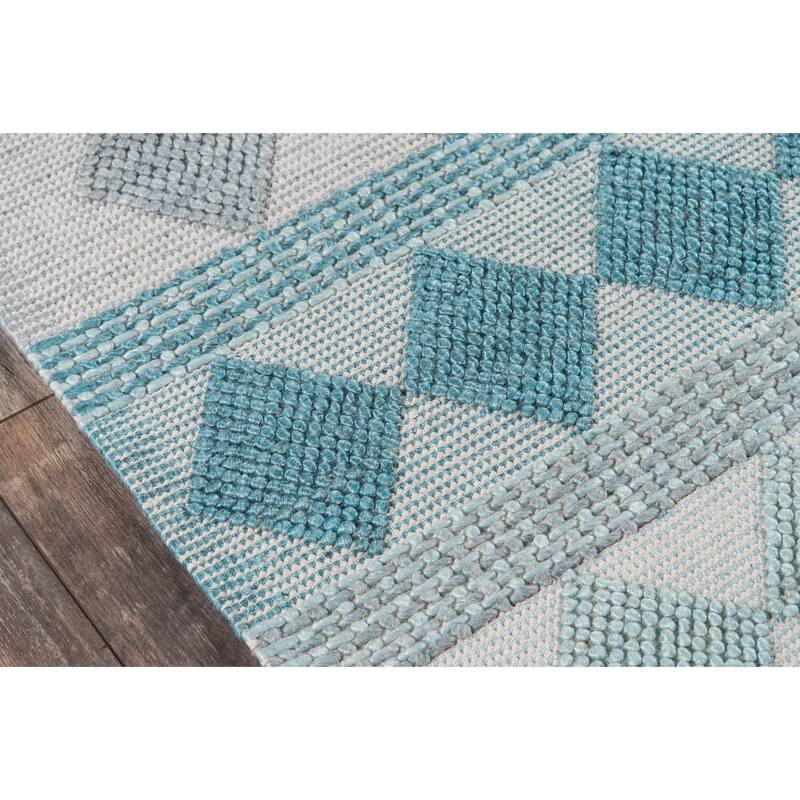 Momeni Andes Hand Woven Wool and Viscose Contemporary Geometric Area Rug.