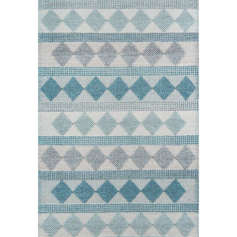 Momeni Andes Hand Woven Wool and Viscose Contemporary Geometric Area Rug.