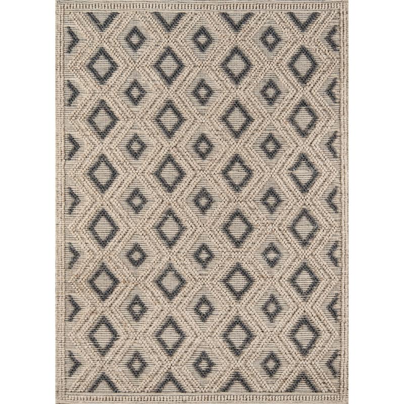 Momeni Andes Hand Woven Wool and Viscose Contemporary Geometric Area Rug - 2' x 3' - Runner/Rectangle