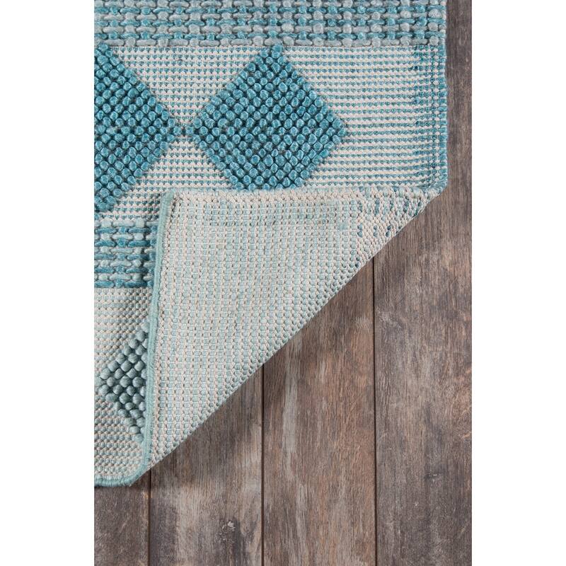 Momeni Andes Hand Woven Wool and Viscose Contemporary Geometric Area Rug.