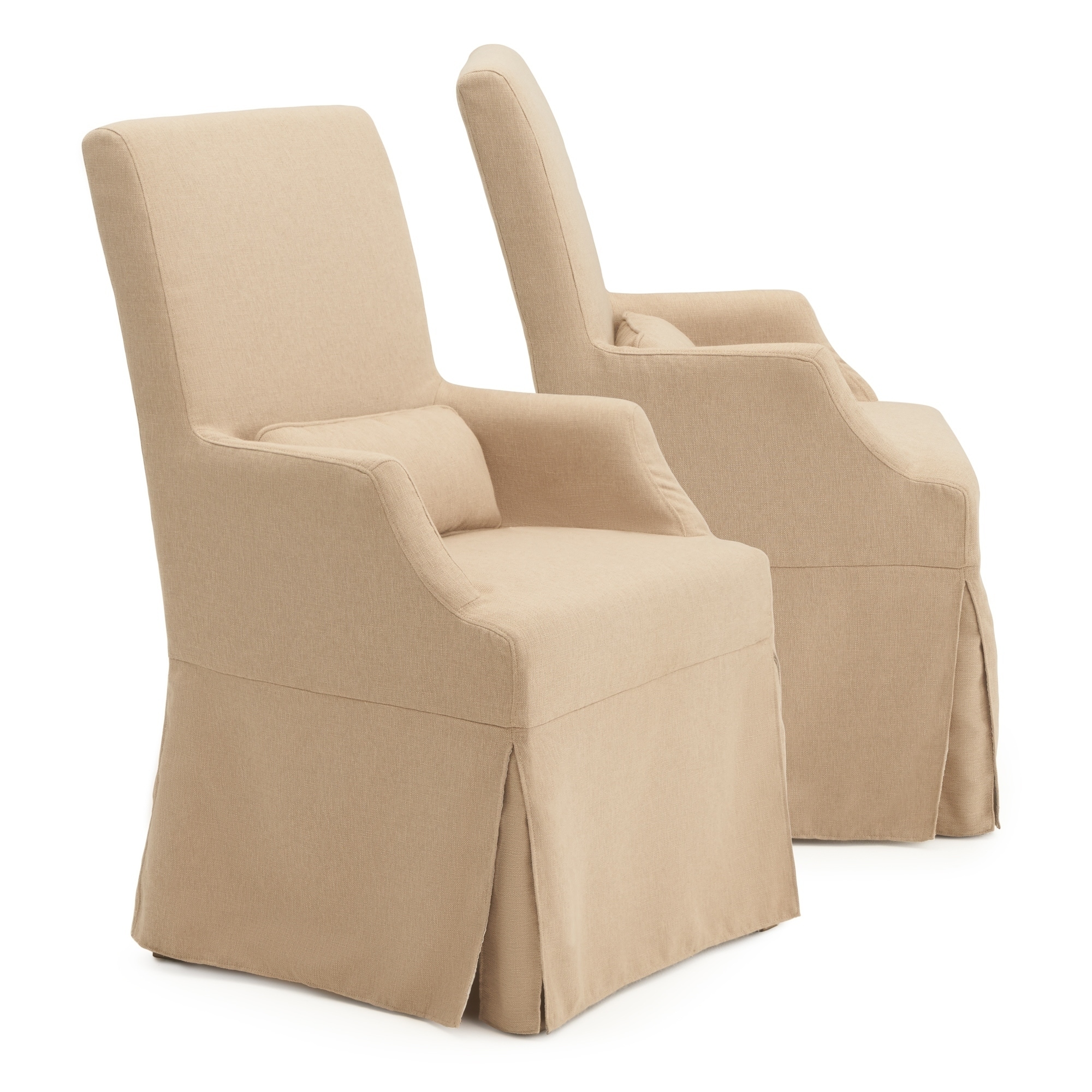 Astrid Slipcover Dining Arm Chair In Beige By Rst Brands Astrid Slipcover Dining Arm Chair In Beige By Rst Brands